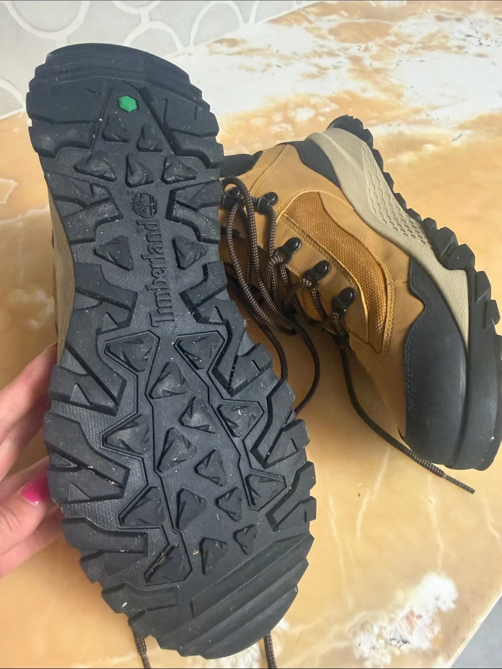 Timberland Men's Tan and Black Rugged Outdoor Boots